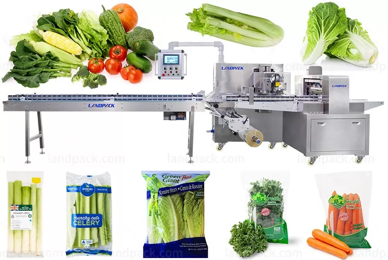 Automatic Reciprocating Horizontal Wrapping Flow Pack Machine For Vegetable