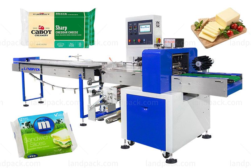 Automatic Sliced Cheese Pillow Bag Flow Wrapping Packing Machine