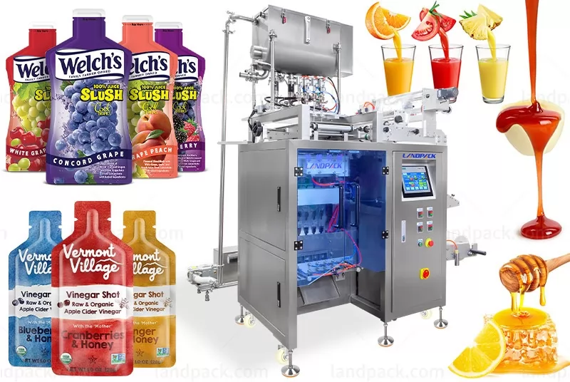 Multi Lanes Shaped Pouch Sachet Liquid Filling Packing Machine With Heating Stiring Device