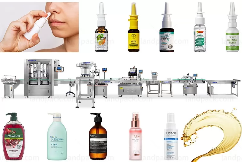 Automatic Liquid Spray Bottle Filling Capping Labeling Machine Nasal Spray Filling Production Line