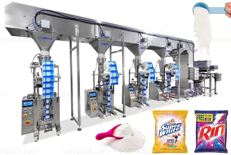 Automatic Detergent Powder Vertical Packing Machine Washing Powder Packaging Line