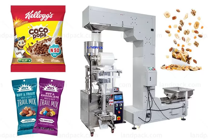 Fully Automatic Snack Food Pouch Packaging Machine With Hole Puncher