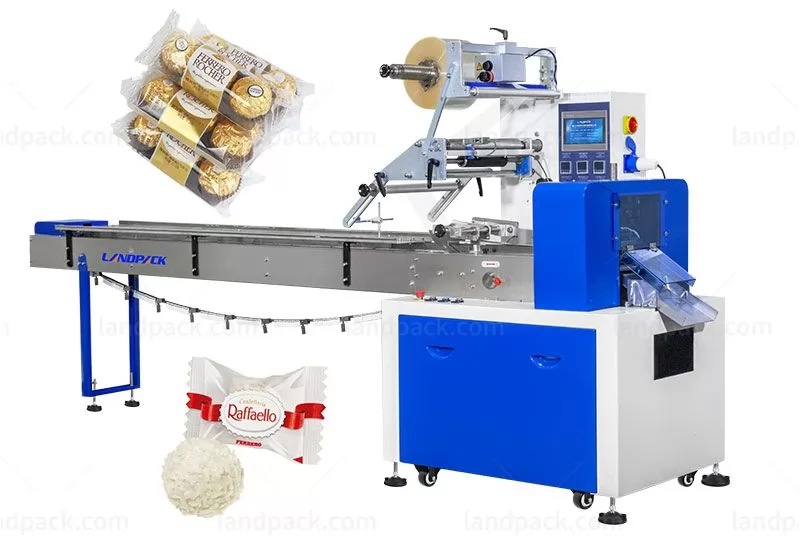 Automatic HFFS Chocolate Balls Flow Wrapping Packaging Machine