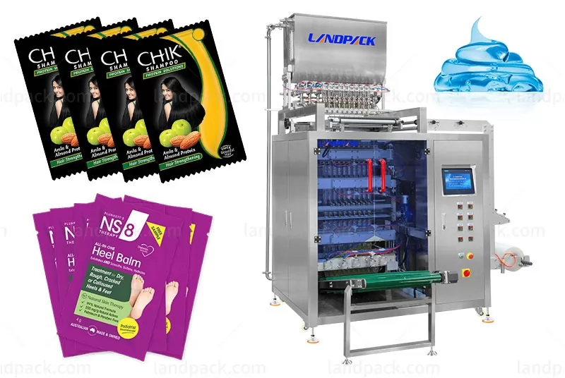 High Speed 4 Sides Seal Liquid Packing Machine Multilane Shampoo Sachet Packaging Machine