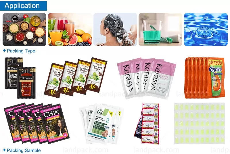 automatic shampoo sachet packing machine