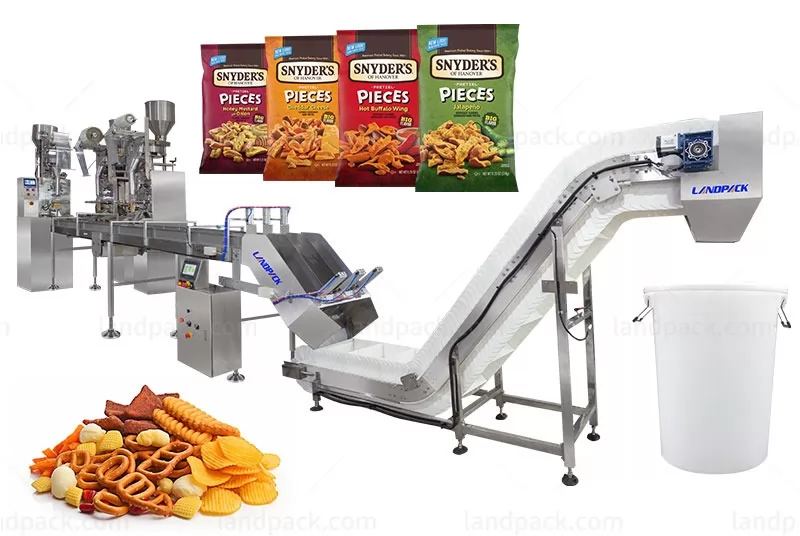 Automatic Granule Packing Machine Line For Snacks, Corn Flakes