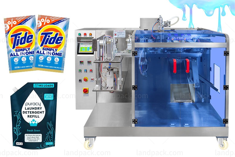 Automatic Stand Up Pouch Spout Pouch Filling Sealing Machine Liquid Soap Packaging Machine