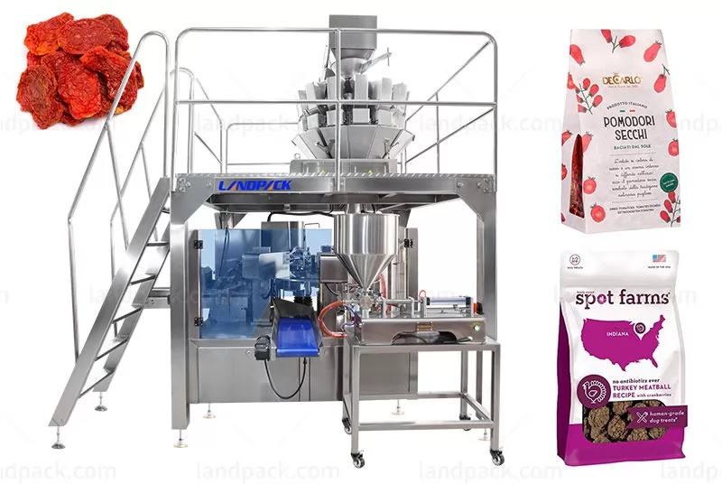 Automatic M Shape Pouch Packing Machine For Dry Food Dry Fruit Snack