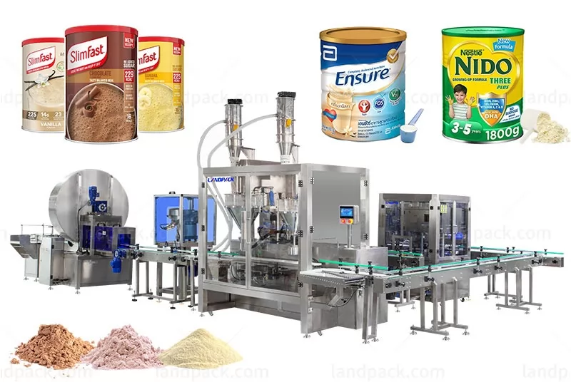 Full Automatic Milk Powder Can Tin Filling Seaming Production Line