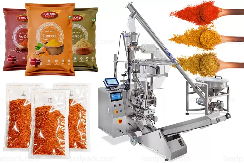 Automatic Chilli Powder Packing Machine With Auger Feeder And Printing