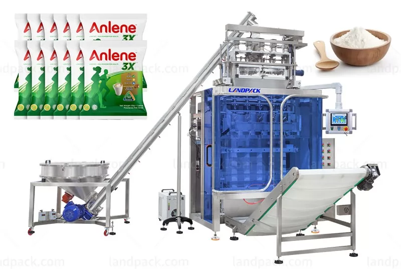 Multi Lane Milk Powder Link Bag Sachet Packing Machine With Laser Printer