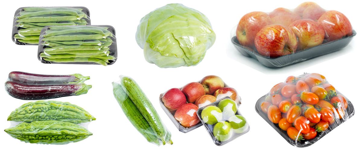 Automatic Iceberg Lettuce Vegtable Fruit Cling Film Packing Machine