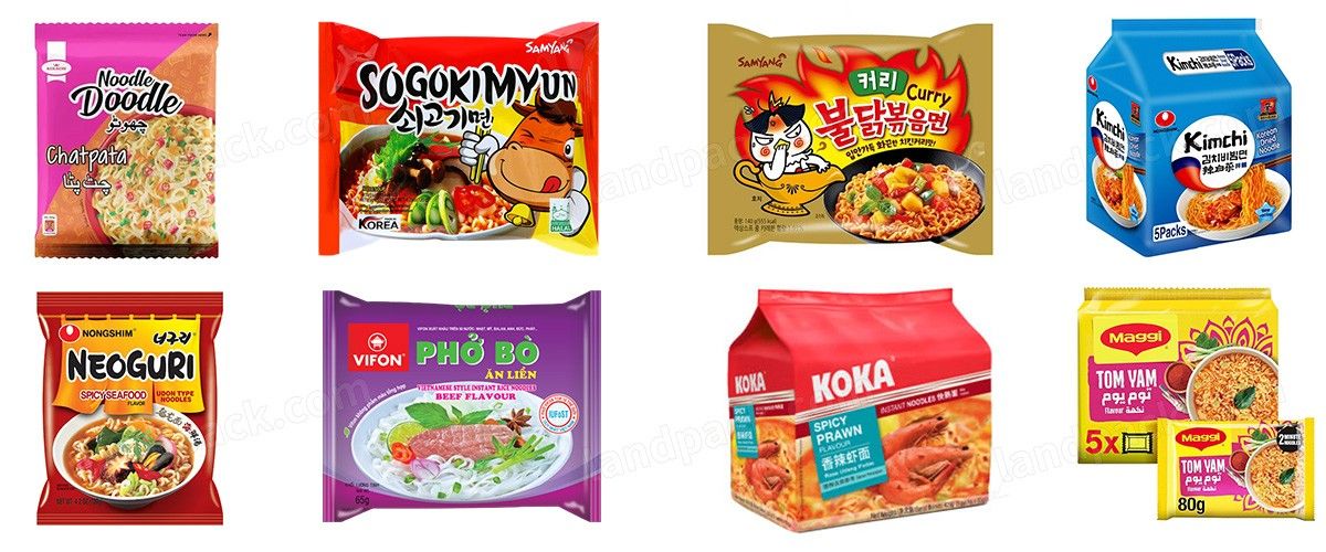 Horizontal Flow Pack Instant Noodle Packaging Machine Automatic Food Pillow Packing Machine System