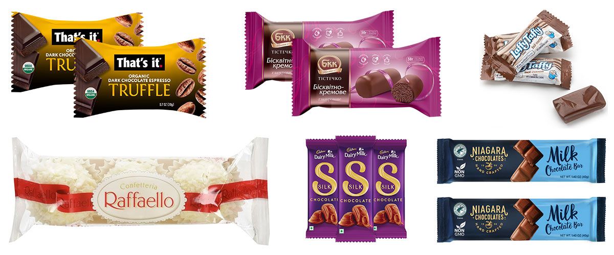 Automatic Horizontal Wrapping Flow Pack Packing Machine Chocolate Candy Pillow Type Packaging Machine